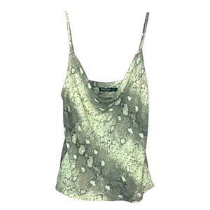 🆕 NASTY GAL Snakeprint Sleeveless Top Size 2